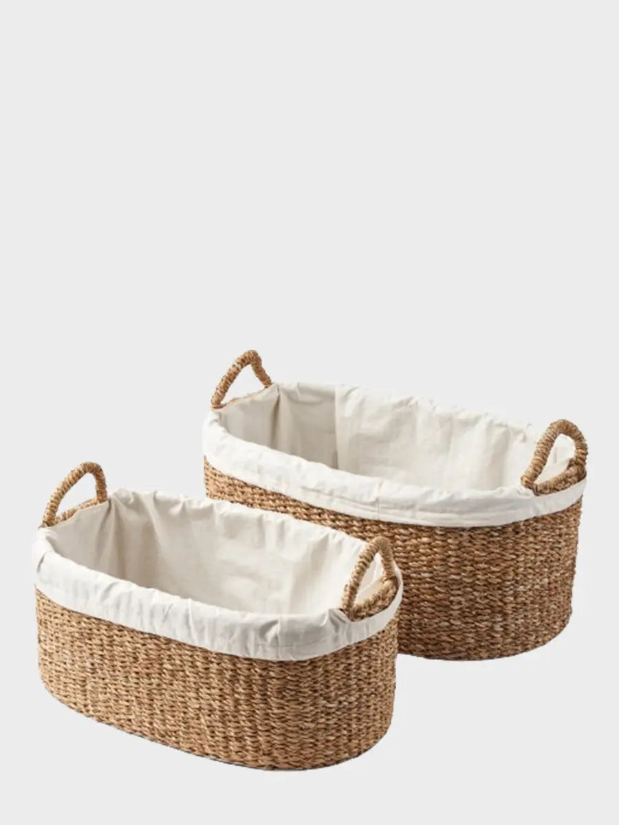 HUMDAKIN Lav Vasketøjskurv - sæt af 2 Laundry 230 Organic Cotton Lining